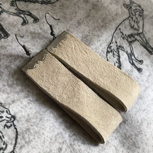 Handmade leather earrings